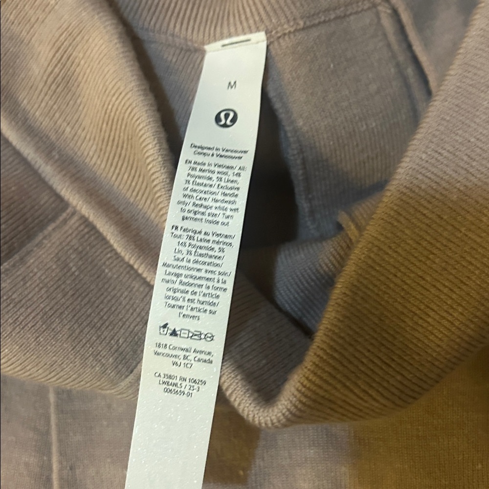 Lululemon Ribbed Merino Wool Pleated Skirt Heathered Mink Berry Multi - Picture 8 of 9